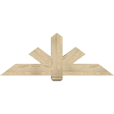 Ekena Millwork Kennewick Rough Sawn Timber Gable Bracket, Douglas Fir, 60"W x 22"H x 6"D x 6"F, 9/12 Pitch GBW060X22X0606KEN00RDF